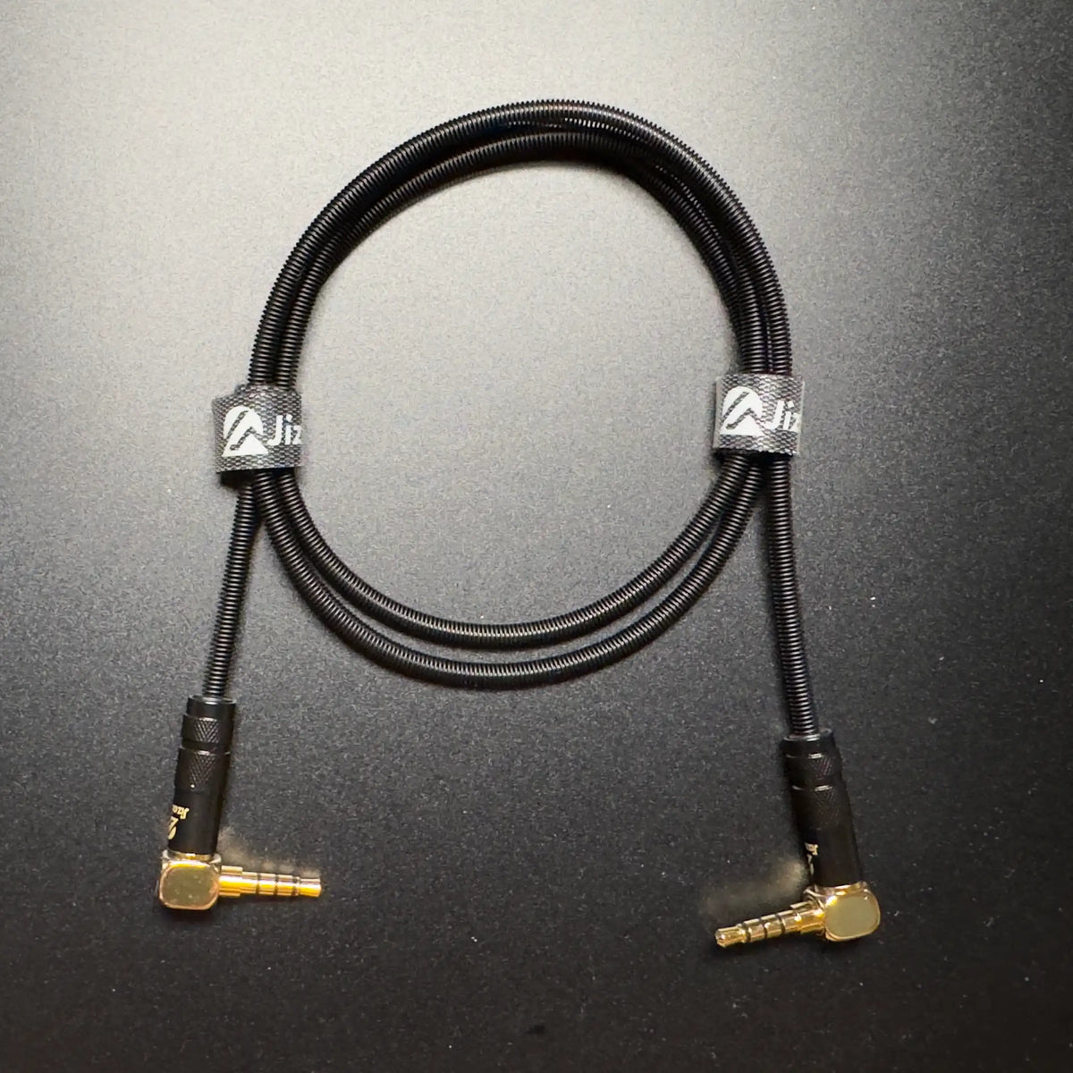 METASPIRA DENSE TRRSケーブル, ブラック編み込みスリーブ L型金メッキプラグ trrsケーブル キーボード jizai style
